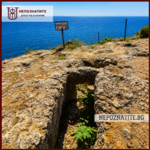 Скални гробници с изглед към Черно море в Яйлата.